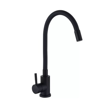 Змішувач для кухні з гнучким виливом Wezer EKO4E-01-BLACK