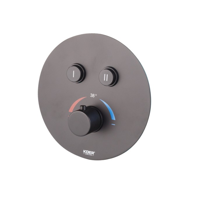 Вбудована душова система з термостатом Koer KB-67012-05 (Колір чорний) (KR4729) Вбудована душова система з термостатом Koer KB-67012-05 (Колір чорний) (KR4729)