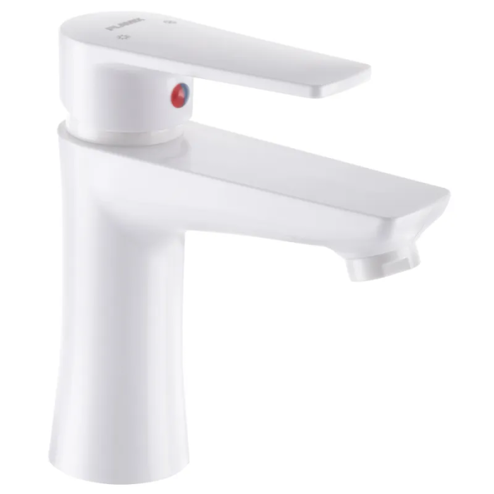 Змішувач для умивальника Plamix Oscar-001 (W) Білий (без підводки) (PM0601) Змішувач для умивальника Plamix Oscar-001 (W) Білий (без підводки) (PM0601)