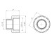 Перехідник редукційний 1/2″х3/8″ВЗ латунний LI323S OPTIMUM