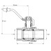 Кран кульовий KOER KR.215.G - 1 1/4" FM ГШВ YELLOW, ручка "важіль" жовта (KR0125)