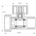 Кран триходовий 1/2Mx3/4Mx1/2F Koer KR.515 (KR0103)