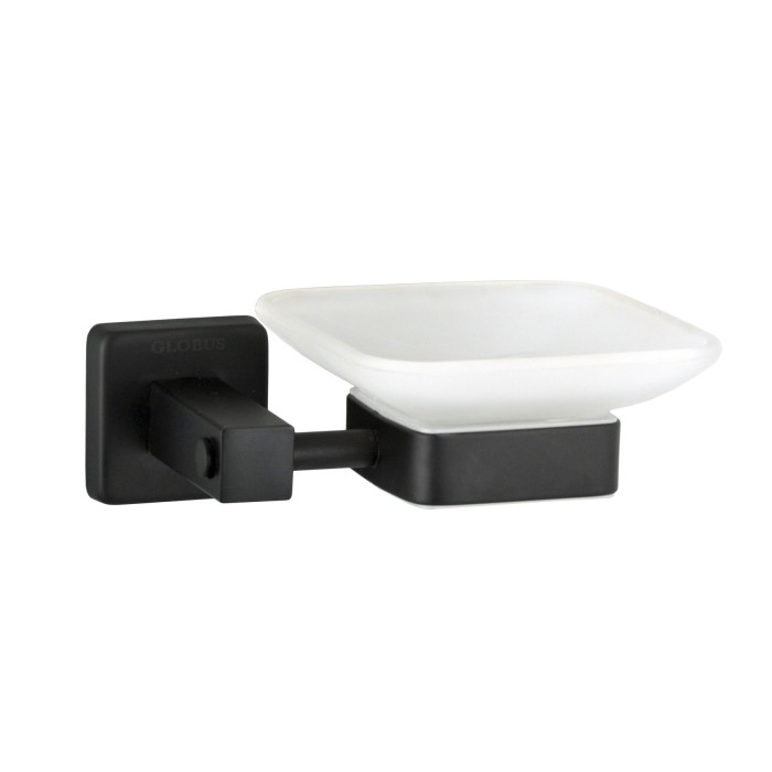 Мильниця одинарна Globus Lux BQ9408 чорна матова SUS304 Мильниця одинарна Globus Lux BQ9408 чорна матова SUS304