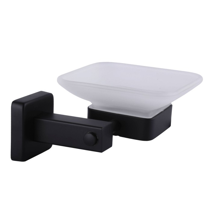 Мильниця одинарна Globus Lux BQ9408 чорна матова SUS304 Мильниця одинарна Globus Lux BQ9408 чорна матова SUS304
