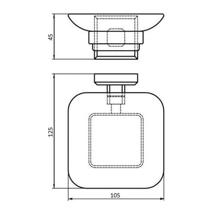 Мильниця одинарна Globus Lux BQ9408 чорна матова SUS304 Мильниця одинарна Globus Lux BQ9408 чорна матова SUS304