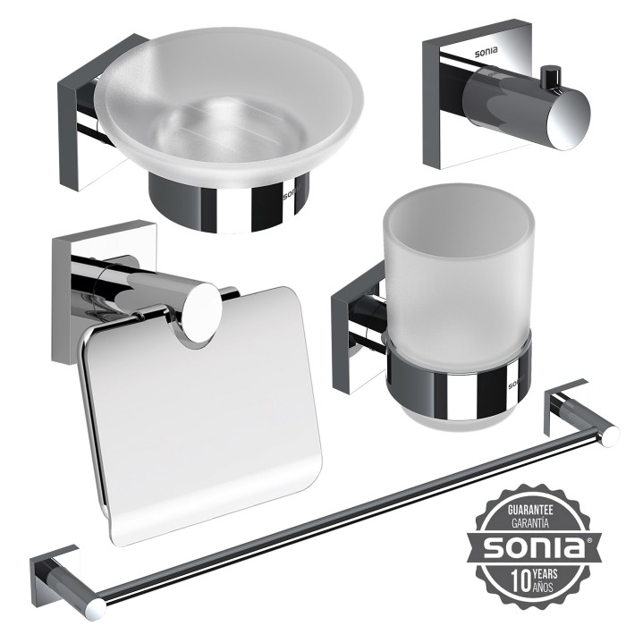 Набір аксесуарів для ванної SONIA LINE KIT ( 5 предметів) 183180 Набір аксесуарів для ванної SONIA LINE KIT ( 5 предметів) 183180