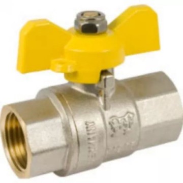 Кран кульовий KARRO   1/2" ВВ (ЖОВТИЙ МЕТЕЛИК) {200/20}