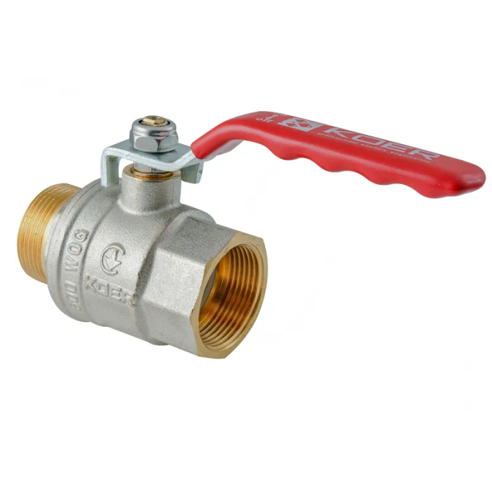 Кран кульовий ГШВ Koer Extreme KE.215-25 - 1" FM ручка "важіль" червона (KR5752)