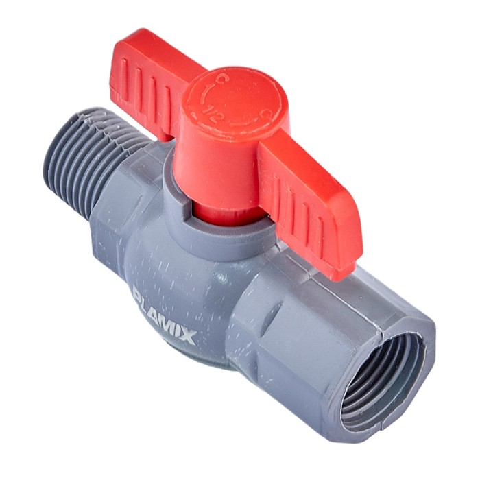 Кран кульовий Plamix PVM-1/2" FM PVC (PM0619) Кран кульовий Plamix PVM-1/2" FM PVC (PM0619)
