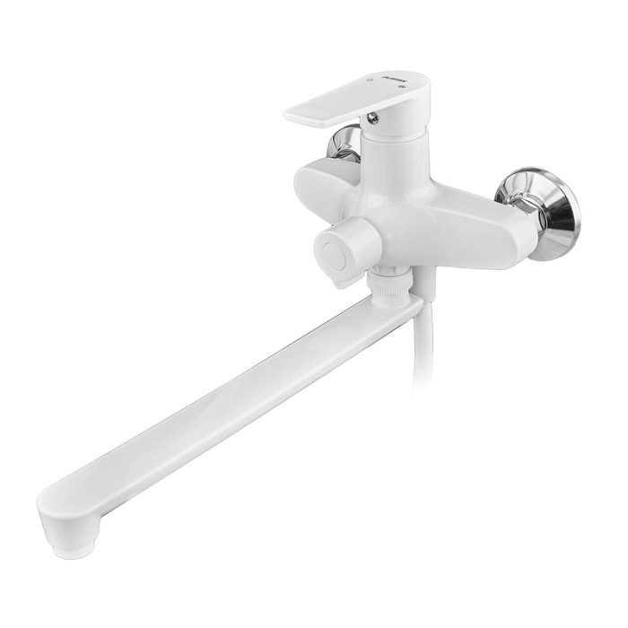 Змішувач для ванни PLAMIX OSCAR-006 EURO SET WHITE (зі шлангом, лійкою та кронштейном) (MX1895) Змішувач для ванни PLAMIX OSCAR-006 EURO SET WHITE (зі шлангом, лійкою та кронштейном) (MX1895)