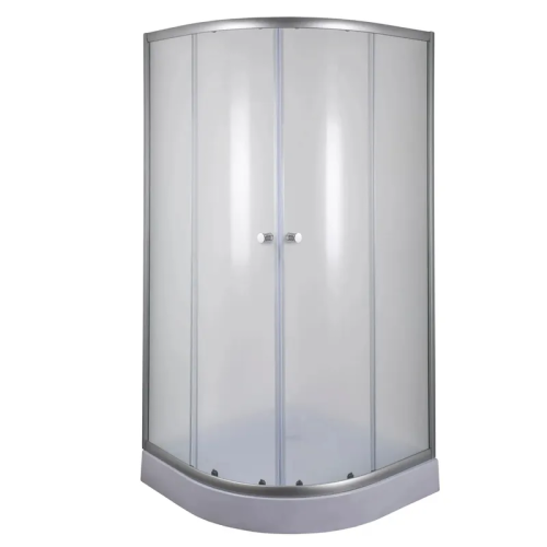 Душова кабіна з низьким піддоном Mixxus PLAIN SCT02-90x90x195-FB SATIN матове скло 4мм (MI6896)