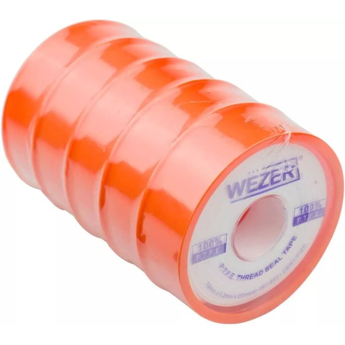 Фум стрічка WEZER PTFE 19x0, 2 мм 20 м, білий Фум стрічка WEZER PTFE 19x0, 2 мм 20 м, білий