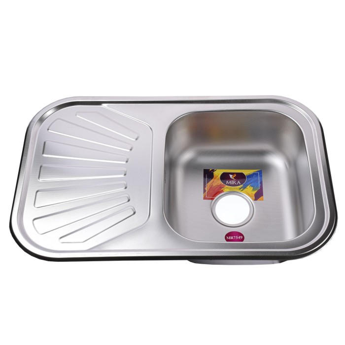 Мийка кухонна врiзна прямокутна з полицею 750х490х180 Decor MR 7549 D Mira Мийка кухонна врiзна прямокутна з полицею 750х490х180 Decor MR 7549 D Mira