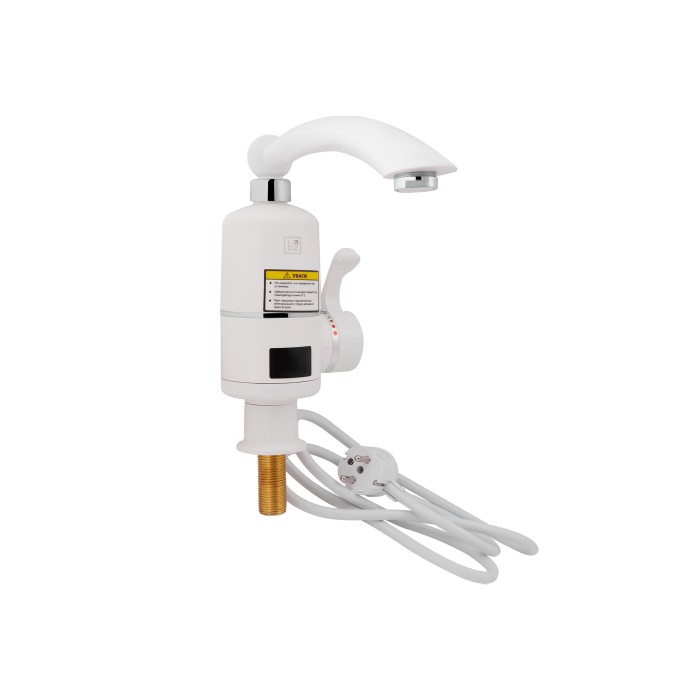 Проточний кран-водонагрівач кухонний для кухні Lidz Warm 057 LDWAR057WCR24983 White / Chrome Проточний кран-водонагрівач кухонний для кухні Lidz Warm 057 LDWAR057WCR24983 White / Chrome