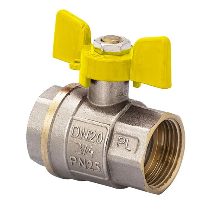 Кран кульовий FERRO PL 3/4" ГГМ газ art. 602 (латуна куля) (FE0560) Кран кульовий FERRO PL 3/4" ГГМ газ art. 602 (латуна куля) (FE0560)