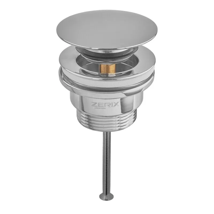 Донний клапан для раковини Zerix BV-03 1 1/4'' універсальний (з/без перел) СLICK-СLACK (Колір хром) (ZX6019) Донний клапан для раковини Zerix BV-03 1 1/4'' універсальний (з/без перел) СLICK-СLACK (Колір хром) (ZX6019)