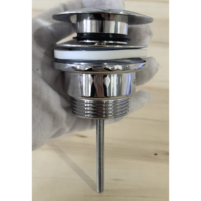 Донний клапан для раковини Zerix BV-03 1 1/4'' універсальний (з/без перел) СLICK-СLACK (Колір хром) (ZX6019) Донний клапан для раковини Zerix BV-03 1 1/4'' універсальний (з/без перел) СLICK-СLACK (Колір хром) (ZX6019)