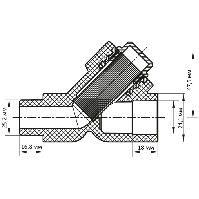 Фільтр грубої очистки 25 PPR KOER K0147.PRO (KP0186) Фільтр грубої очистки 25 PPR KOER K0147.PRO (KP0186)