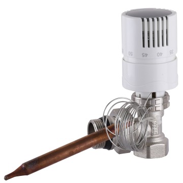 Вузол пiдмiшування з термоголовкою ECO 01A-5 3/4″х3/4″ кутовий