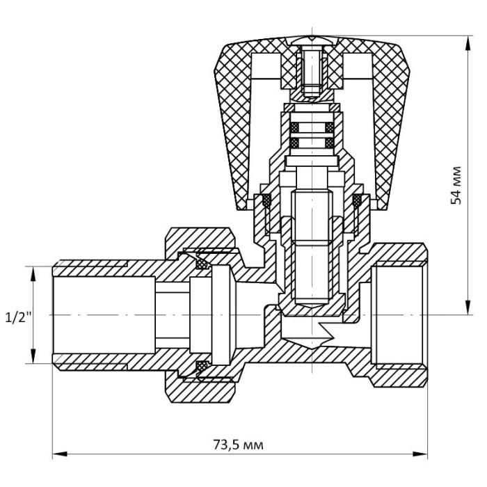 Вентиль прямий 1/2x1/2 "антіпротічка" Koer KR.903-Gi (KR0175) Вентиль прямий 1/2x1/2 "антіпротічка" Koer KR.903-Gi (KR0175)
