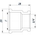 Муфта редукційна 1″х3/4″ВВ нержавіюча SM541S OPTIMUM