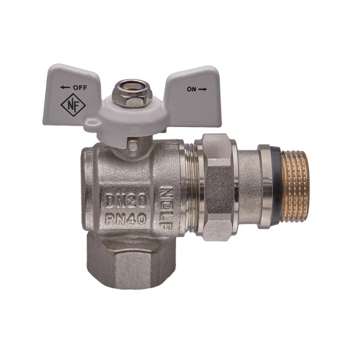 Кран кульовий з американкою Nolf classic NFC.983-08-3/4" FM ГШМ WHITE кутовий "антипротікання" (NF3163) Кран кульовий з американкою Nolf classic NFC.983-08-3/4" FM ГШМ WHITE кутовий "антипротікання" (NF3163)
