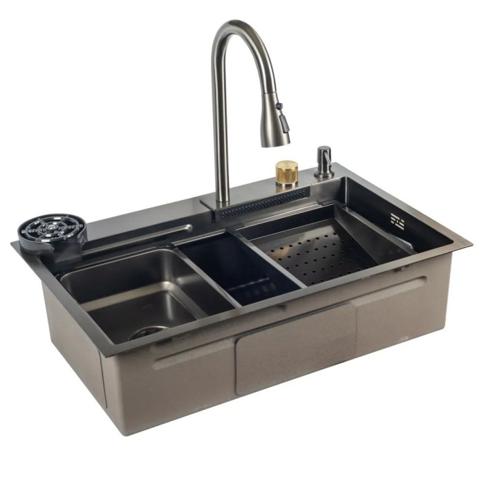 ID 7246-2BCW PROFI 720x460x215мм,сифон. дозат. 2 кош, дошк, зміш. омив. склян. PVD DECOR Black{1/1} ID 7246-2BCW PROFI 720x460x215мм,сифон. дозат. 2 кош, дошк, зміш. омив. склян. PVD DECOR Black{1/1}