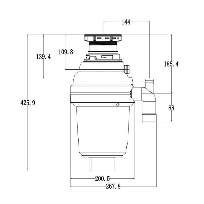 Подрібнювач харчових відходів Mixxus GD-02-0,75 (560Вт) (MX1569) Подрібнювач харчових відходів Mixxus GD-02-0,75 (560Вт) (MX1569)