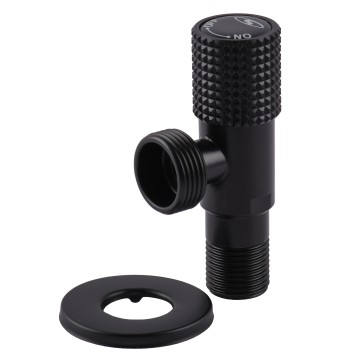 Кран кутовий кераміка SOLOMON EXCLUSIVE 1/2″X3/4″ 989 BB (BLACK/BLACK) ( 1шт.)