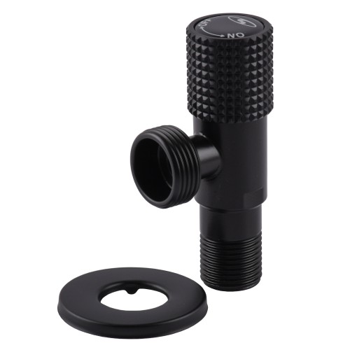 Кран кутовий кераміка SOLOMON EXCLUSIVE 1/2″X3/4″ 989 BB (BLACK/BLACK) ( 1шт.)