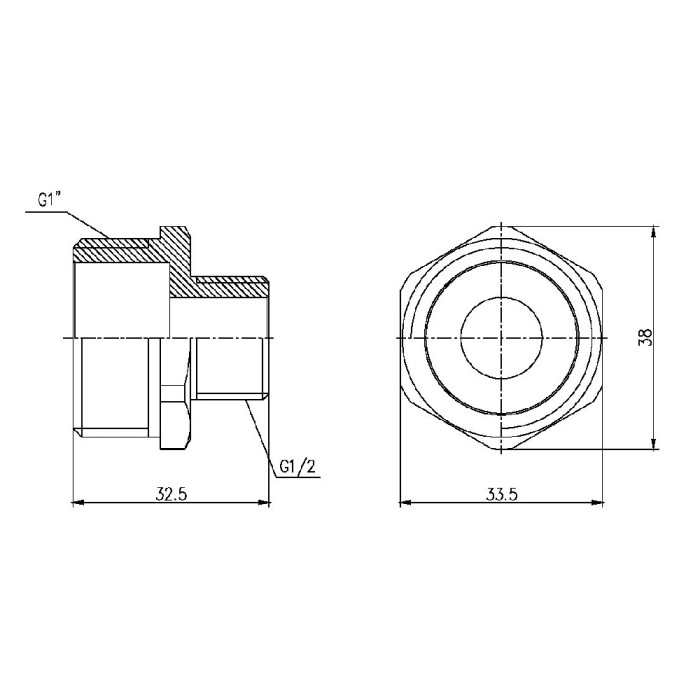 Ніпель редукційний Thermo Alliance Forte 1" х1/2" SF3592515 Ніпель редукційний Thermo Alliance Forte 1" х1/2" SF3592515