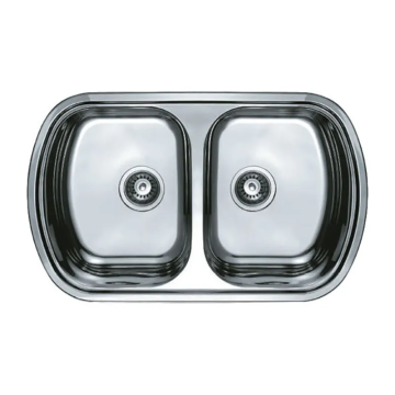 Мийка кухонна HAIBA 80x49 DOUBLE (decor) (HB0572)