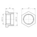 Футорка 3/4″х1/2″ЗВ латунна LF433S OPTIMUM