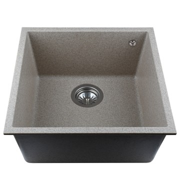 Гранітна мийка Globus Lux AMMER пiдстiльна, мигдаль 440 х 440 мм
