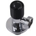 Кран кутовий кераміка SOLOMON EXCLUSIVE 1/2″X3/4″ 989 BLACK/CHROME ( 1шт.)