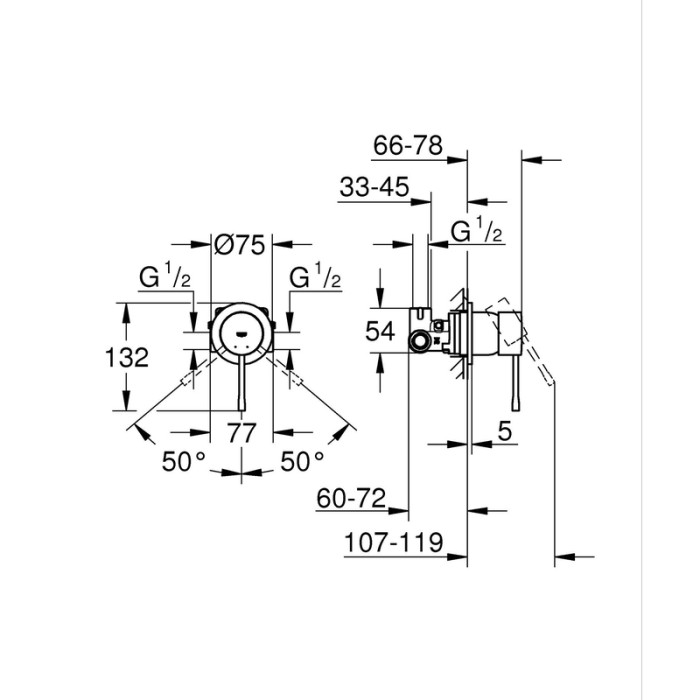 Одноважільний змішувач для душу прихованого монтажу Grohe Essence (29197KF0) Одноважільний змішувач для душу прихованого монтажу Grohe Essence (29197KF0)
