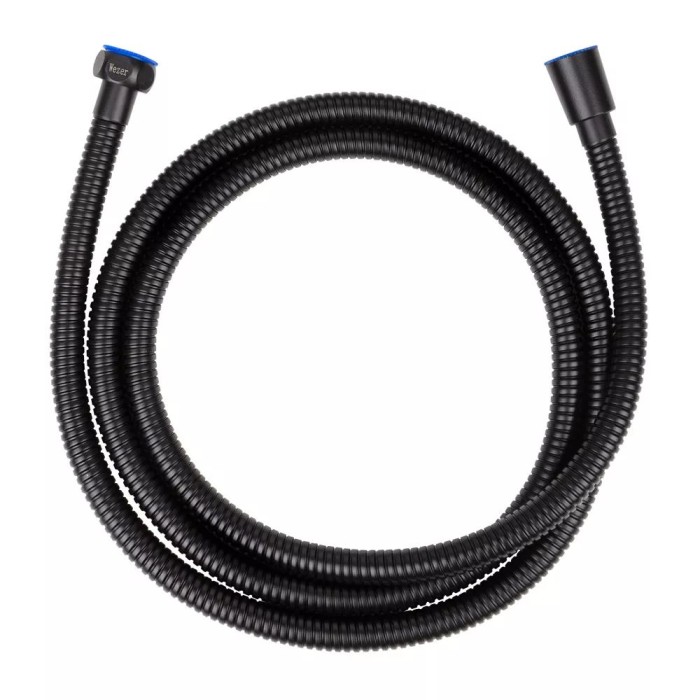 Душовий шланг WEZER WKR-009-180B, 180 см, чорний Душовий шланг WEZER WKR-009-180B, 180 см, чорний