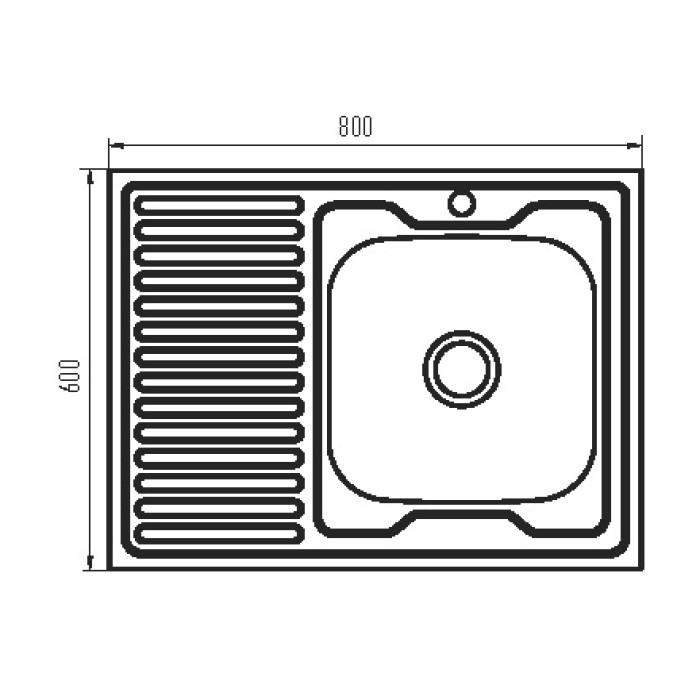 Мийка кухонна Zerix Z8060R-08-180MD (micro decor) (ZS0610) Мийка кухонна Zerix Z8060R-08-180MD (micro decor) (ZS0610)