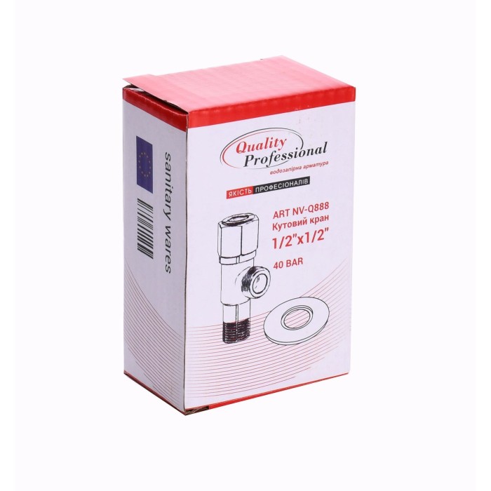 Кран кульовий кутовий Professional 1/2″х1/2″ NV-QP888 Кран кульовий кутовий Professional 1/2″х1/2″ NV-QP888