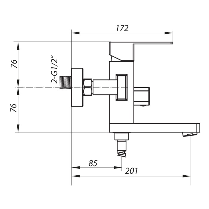 Змішувач для ванни Zerix LR73233 (LL1475) Змішувач для ванни Zerix LR73233 (LL1475)