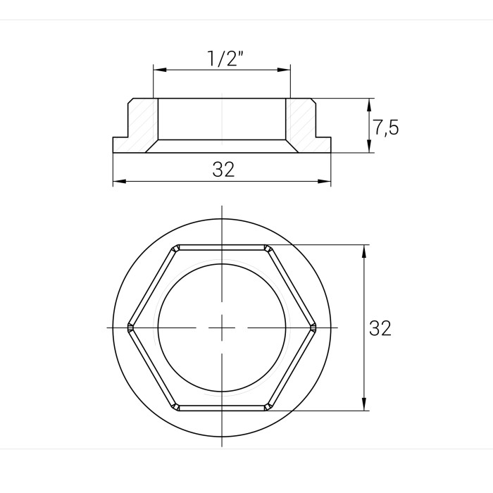 Контргайка-шайба 1/2″В нікельована NW331S OPTIMUM Контргайка-шайба 1/2″В нікельована NW331S OPTIMUM