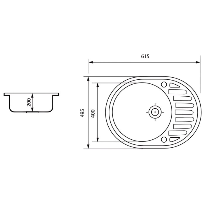 Мийка кухонна Zerix ZS-6250R-03 Чорна (ZX4548) Мийка кухонна Zerix ZS-6250R-03 Чорна (ZX4548)