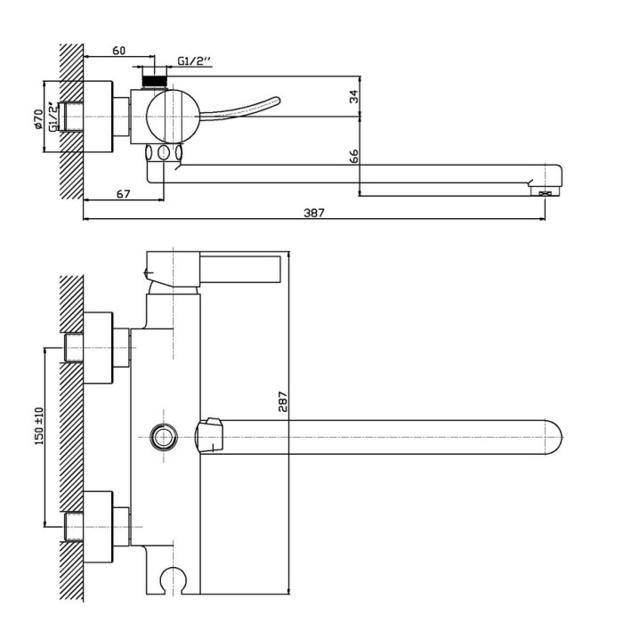 Змішувач для ванни Haiba Alaska 006 (HB0014) Змішувач для ванни Haiba Alaska 006 (HB0014)