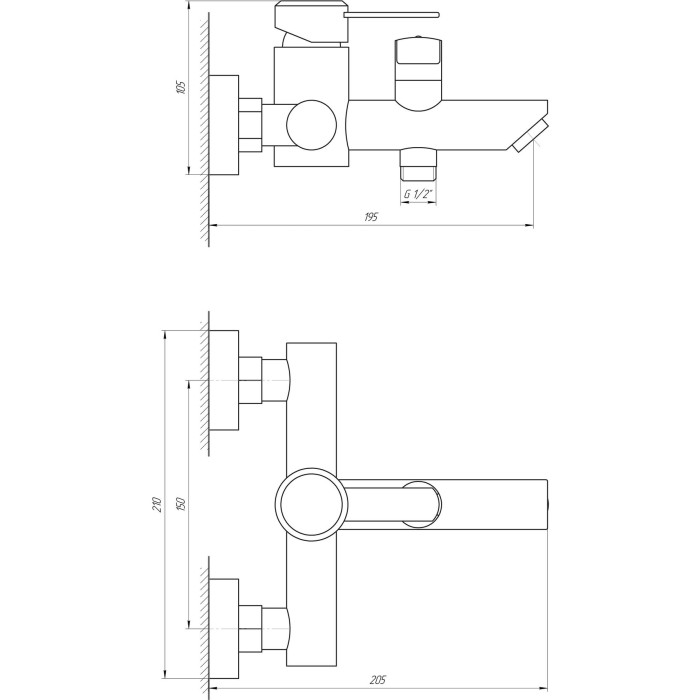 Змішувач для ванни Globus Lux WIEN SBT2-102NE Змішувач для ванни Globus Lux WIEN SBT2-102NE
