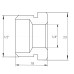 Футорка 1/2″х1/4″ЗВ нікельована (манометр) NF313S OPTIMUM