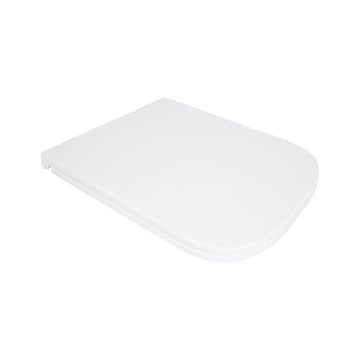 Сидіння для унітазу Qtap (Gemini 490) 428x344x37,5 мм, White, з мікроліфтом, Slim Duroplast, Quick Release QTSC179W49385