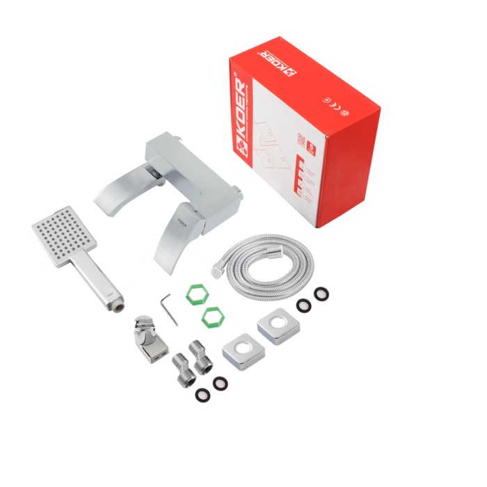 Змішувач для ванни з коротким зливом Koer KB-41007-01 (Колір хром) (KR3454) Змішувач для ванни з коротким зливом Koer KB-41007-01 (Колір хром) (KR3454)