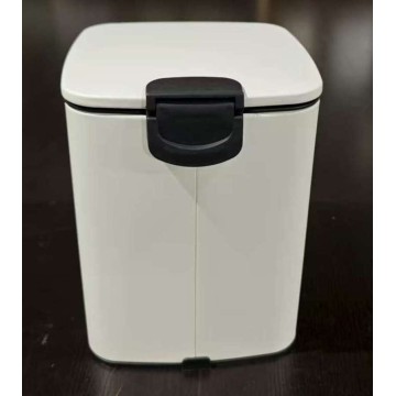 Відро для сміття з плавним закриттям квадратне Zerix Kubix-TC0106 White 6 л (колір білий) (ZX6109)