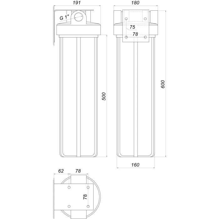 Фільтр-колба + ПП картридж ПРОЗОРА Bіо+ systems SL20TS-BB Big Blue 20″, 1″ Фільтр-колба + ПП картридж ПРОЗОРА Bіо+ systems SL20TS-BB Big Blue 20″, 1″