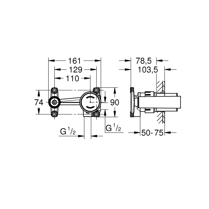 Прихована частина змішувача для раковини із джойстиком Grohe Non Rapido OHM (23429000) Прихована частина змішувача для раковини із джойстиком Grohe Non Rapido OHM (23429000)